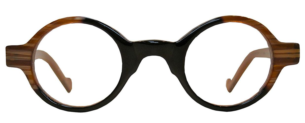 圆形acetate 女式阅读眼镜 icu ( 2.50,棕色 / 黑色 )